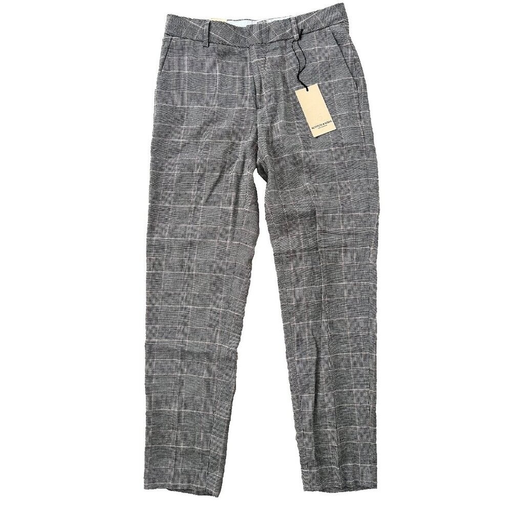 Scotch & Soda Lowry Mid Rise Slim Prince Of Wales Pant ( 28 )